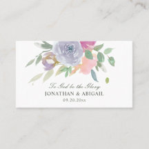 Boda cristiano floral simple morado rosado de Rubo