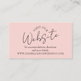 Tarjeta De Visita Boda cuadrado rosado