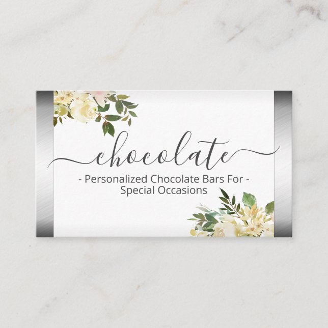 Tarjeta De Visita Boda de chocolate favorece duchas de bebé cumpleañ (Anverso)