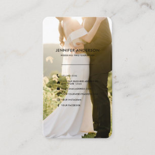 Tarjeta De Visita Boda de código QR fotógrafo Iconos de medios socia
