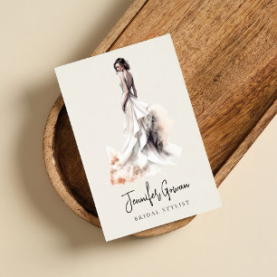 Tarjeta De Visita Boda de estilo novia Vestido Boutique Makeup Hair