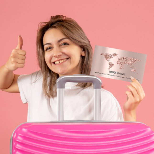 Tarjeta De Visita Boda de Finanzas de Inversiones Rosa del Mundo Via (Subido por el creador)