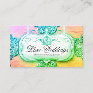 Tarjeta De Visita Boda de joyas de moda Purpurina elegante de la cor