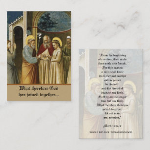 Tarjeta De Visita Boda de las Sagradas Cartas de San José y María