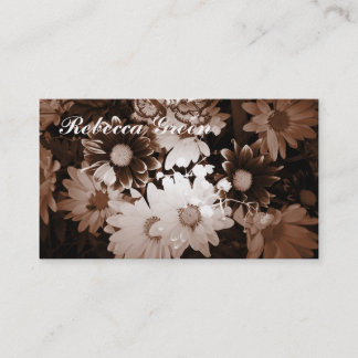 Tarjeta De Visita boda de margaritas bohemio del país occidental