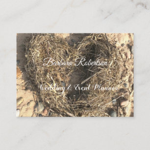 Tarjeta De Visita Boda de moda Rustic Coastal Beach Heart