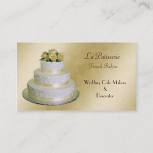 Tarjeta De Visita boda de oro Cake makers Cards Business Cards