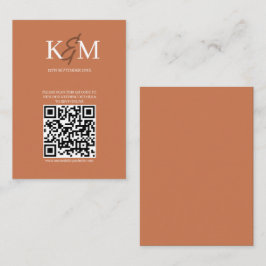Tarjeta De Visita Boda de Terracota código QR RSVP Gabinete en línea