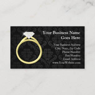 Tarjeta De Visita Boda del joyero de la joyería del anillo del