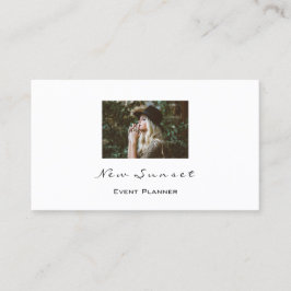Tarjeta De Visita Boda del planificador de eventos fotográficos Whit