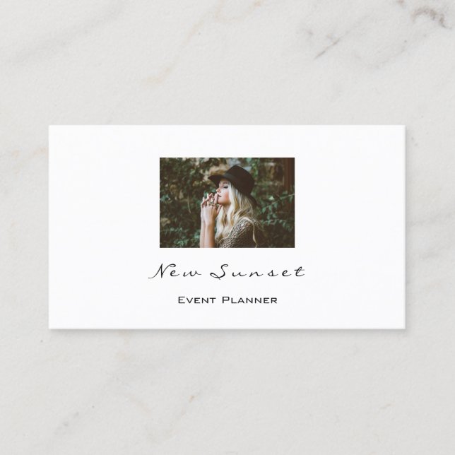 Tarjeta De Visita Boda del planificador de eventos fotográficos Whit (Anverso)