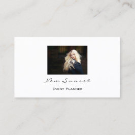 Tarjeta De Visita Boda del planificador de eventos fotográficos Whit