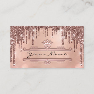 Tarjeta De Visita Boda del planificador de eventos Rosa de Purpurina