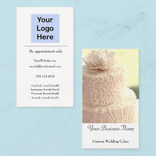 Tarjeta De Visita Boda Diseñador de pasteles Elegante Personalizado