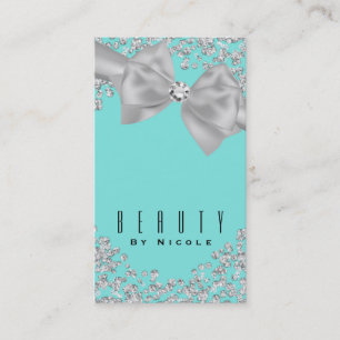 Tarjeta De Visita Boda elegante de los diamantes blancos grandes