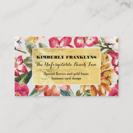 Tarjeta De Visita boda floral del destino de la playa tropical