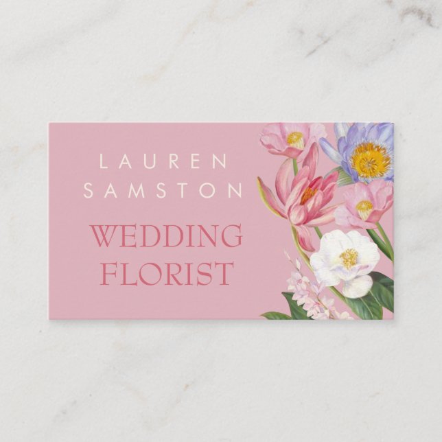 Tarjeta de visita boda Florist (Anverso)