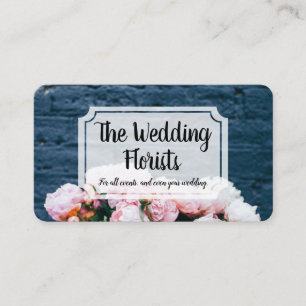 Tarjeta De Visita Boda Florist   Elegante Bouquet de flores