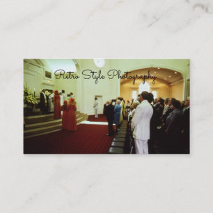 Tarjeta De Visita Boda, fotógrafo de estilo retro de cosecha moderna