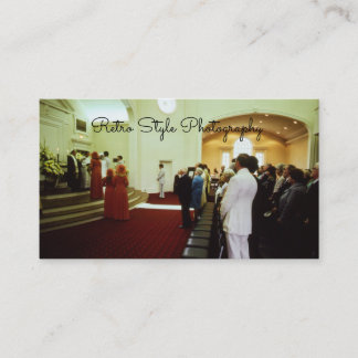 Tarjeta De Visita Boda, fotógrafo de estilo retro de cosecha moderna