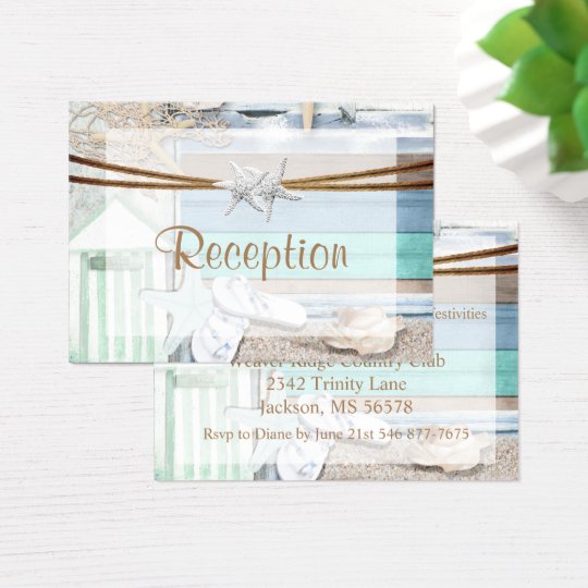 Tarjeta De Visita Boda frente al mar