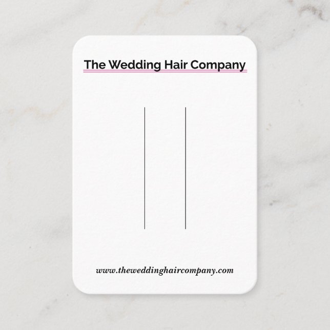 Tarjeta De Visita Boda Hair Company (Anverso)