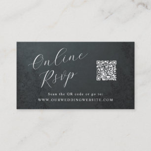 Tarjeta De Visita Boda ornamental teatral en línea RSVP QR Code