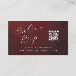 Tarjeta De Visita Boda ornamental teatral en línea RSVP QR Code