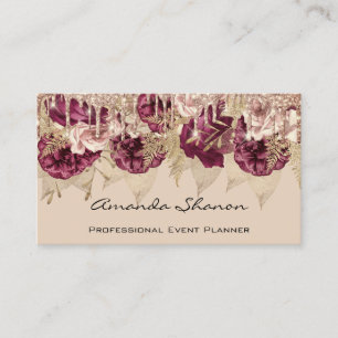 Tarjeta De Visita Boda Planner Evento Florals Dris Logotipo Código Q