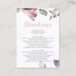 Tarjeta De Visita Boda Rústico de Flores Silvestres