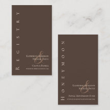 Boda simple moderno Registro-País Marrón