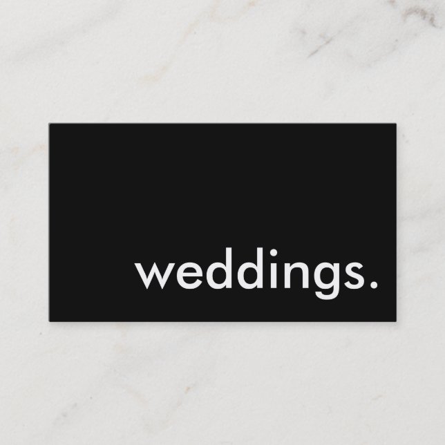 Tarjeta De Visita bodas. (Anverso)