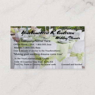 Tarjeta De Visita Bodas bonitas que casan al planificador