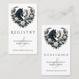 Tarjeta De Visita Bodas de campo-caballos enamorados