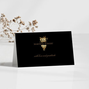 Tarjeta De Visita Bodega de vino Business Gold Grapes