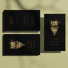 Tarjeta De Visita Bodega dorada Bodega Sommelier Elegante