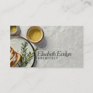 Tarjeta De Visita Bodegón de pan al estilo impasto 256