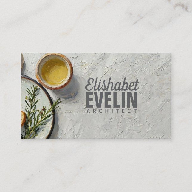 Tarjeta De Visita Bodegón de pan al estilo Impasto f64 (Anverso)