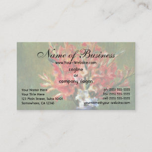 Tarjeta De Visita Bodegón Flores y Frutas de Renoir