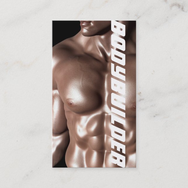 Tarjeta De Visita Bodybuilder Personal Training Ejercicio Gym Fitnes (Anverso)