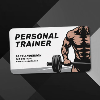 Tarjeta De Visita Bodybuilding & Fitness Personal Trainer