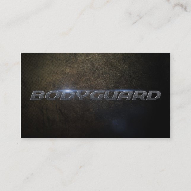 Tarjeta De Visita Bodyguard Business Card (Anverso)