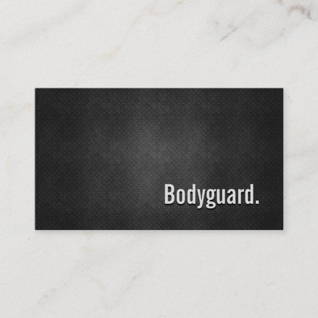 Tarjeta De Visita Bodyguard Guay Black Metalizado Simplicidad (Anverso)