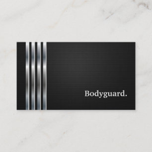 Tarjeta De Visita Bodyguard Professional Black Silver