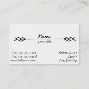 Tarjeta de visita bohemia