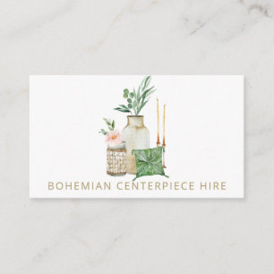 Tarjeta De Visita Bohemia Boda de Boho Jar Vase Hijos