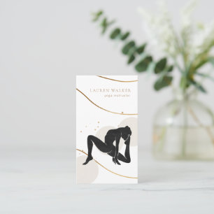 Tarjeta de visita Bohemian Earth Tones Yoga Studio
