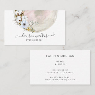 Tarjeta de visita Bohemian Full Moon Elegant