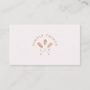 Tarjeta De Visita Bohemias femeninas Escudo de flecha y monograma