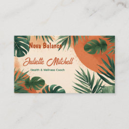 Tarjeta De Visita Boho Abstract Terracotta Tropical Business Card